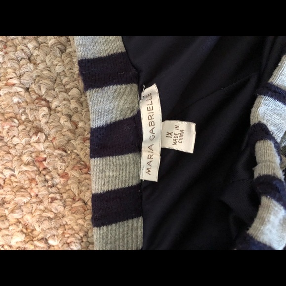 Blue and gray chevron maxi skirt - Picture 2 of 3